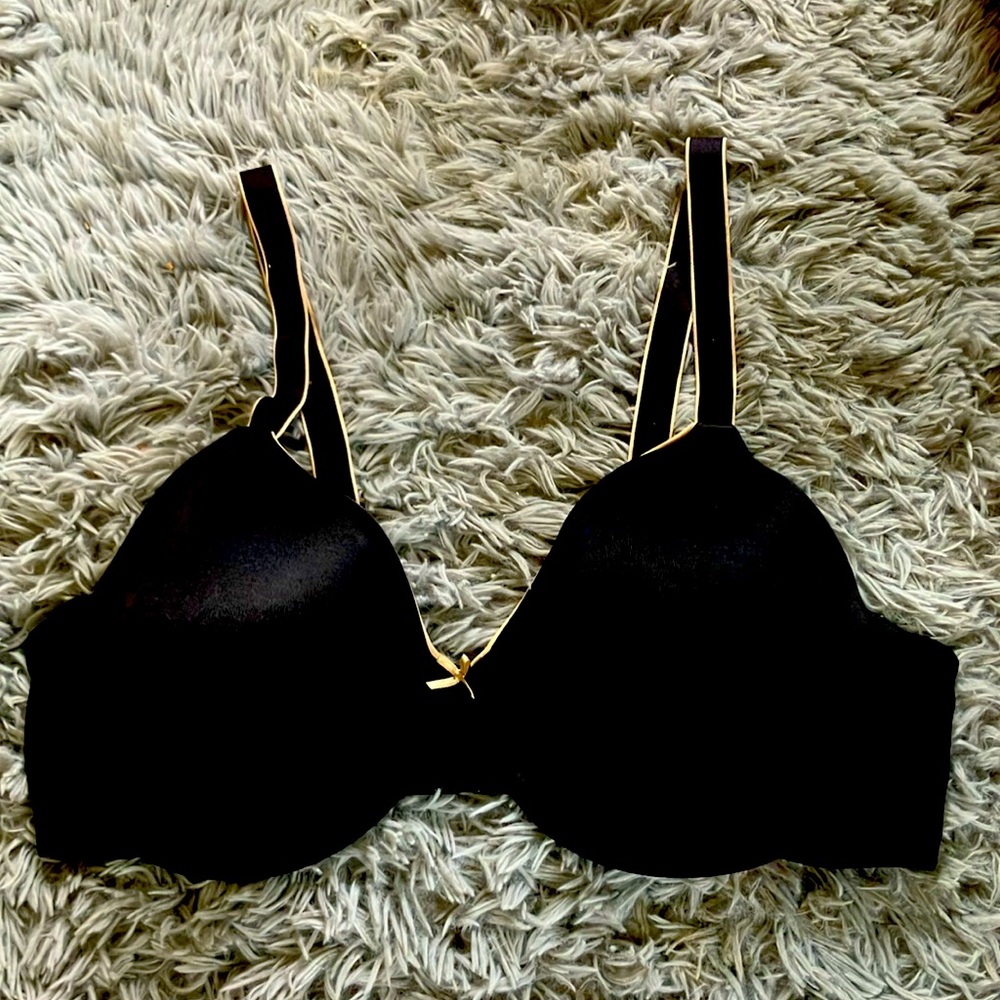Bali Black Bra with Gold Accents